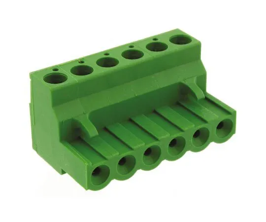 63-7506-05　TEConnectionNon-FusedTerminal 铝块，6Way/Pole,螺杆式Down Terminals, 30→12 AWG Cable Mount, Nylon, 300。　796634-6