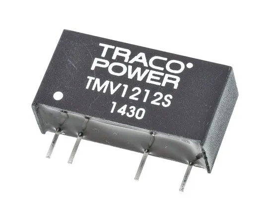 63-7658-29　TRACOPOWER TMV 1W隔离直流-直流转换器通过孔，电压在10.8→13.2 V直流，电压输出12V直流　TMV 1212S