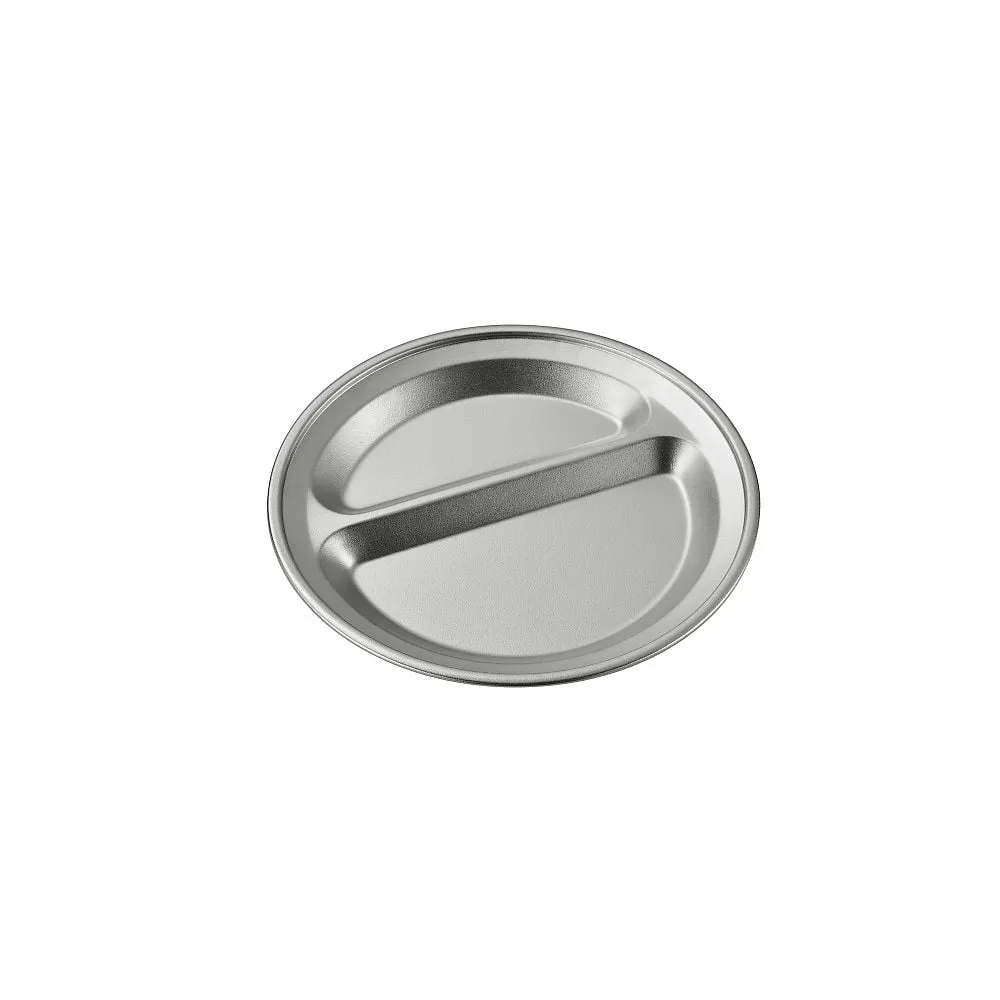 67-3057-99　Titanium Round 2-Compartment Plate　92703