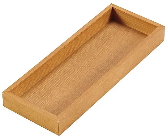 69-5198-44　Wood Shallow Stripe Cutlery Box Light Brown　1026310