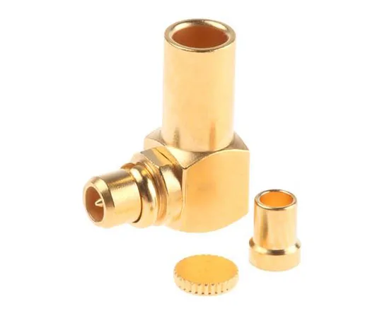 63-7635-54　Huber&Suhner 50Ω右角电缆安装MMCX连接器，插头，压痕终止，0→6GHz,RG178B/U,RG196　16_MMCX-50-1-1/111_OE