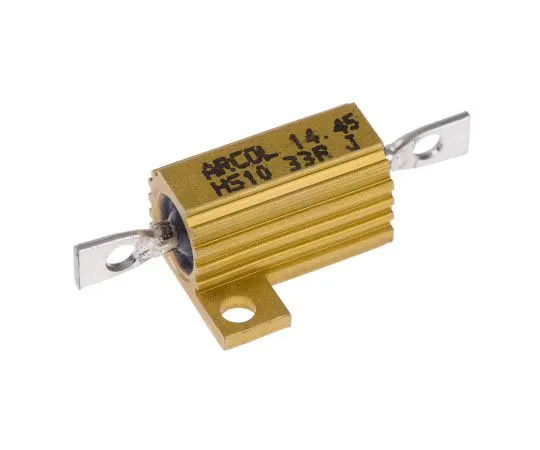 63-7637-08　ArcolHS10系列铝合金厚板轴向线材贴装电阻，33Ω±5% 10W　HS10 33R J