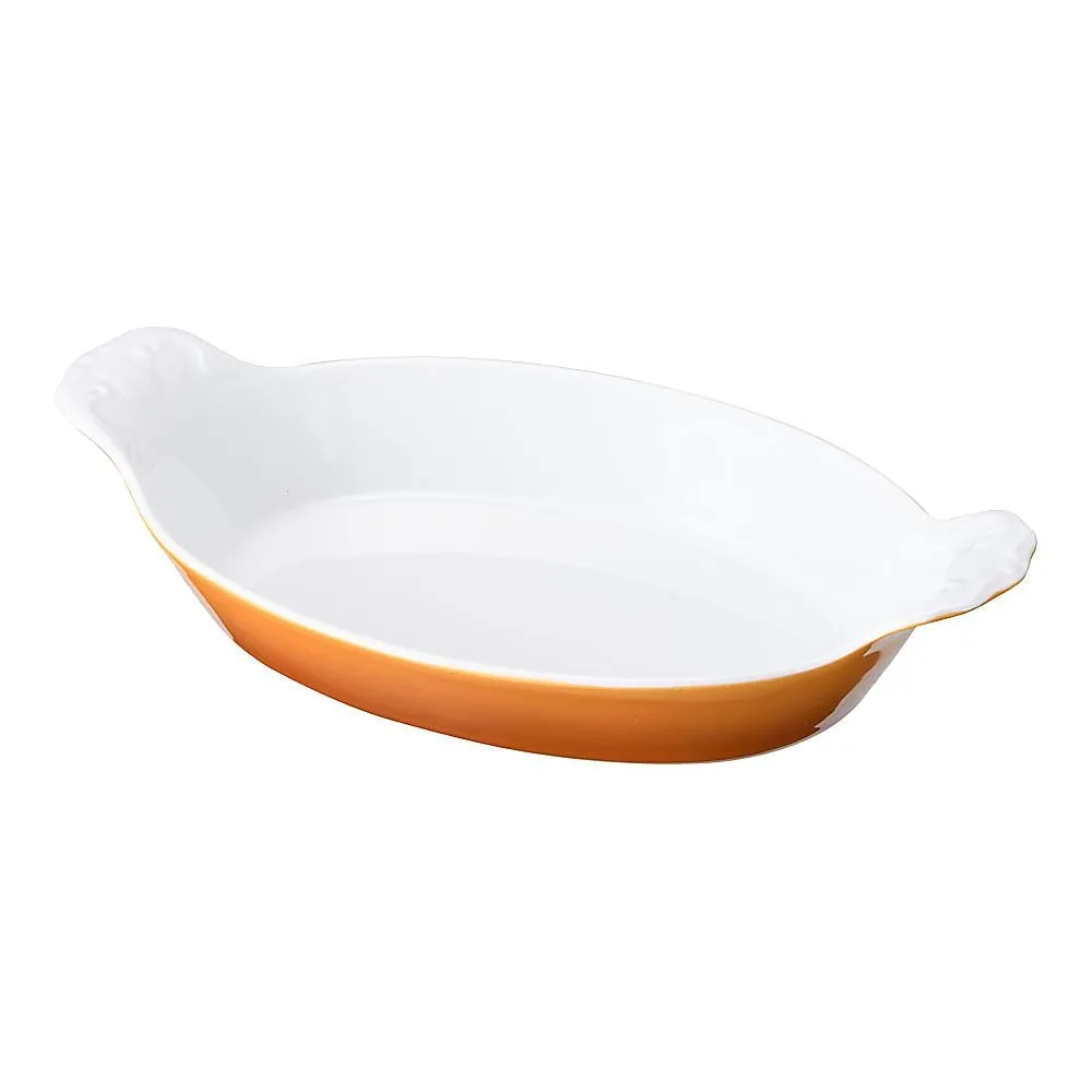 62-6822-15　Schoenbald Oval Gratin Dish Tea (With Hand)　0298-21B