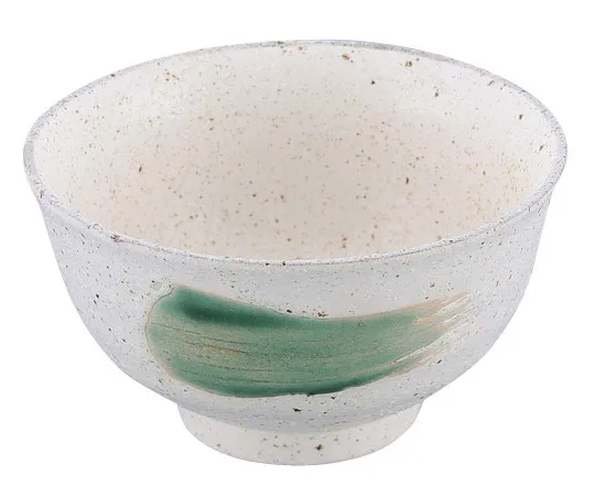 63-7196-81　Japanese tableware collection Fude Oribe rice bowl　8181710