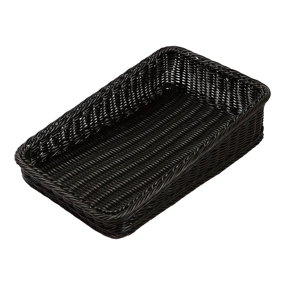 62-6582-44　PP Bakery Basket Diagonal Type 25 Black　BB-K4025-BK