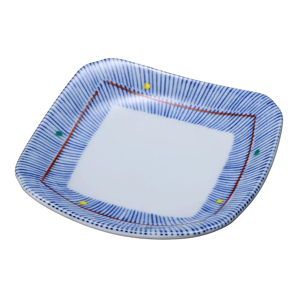 62-6841-82　Nishikyo Jikusa 3.5 Square Plate T02-17
