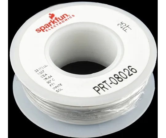 67-0454-21　Hook-up Wire - White(22 AWG)　PRT-08026