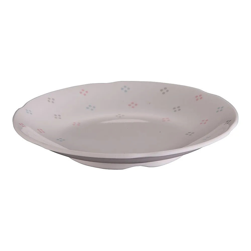 62-6849-82　Melamine "Hanamon" in a round dish　M-401-KA