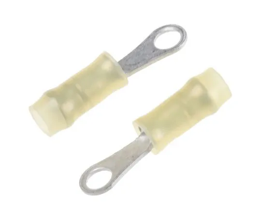 63-7666-94　TE连通性PIDG系列绝缘压紧环端子，M2螺柱尺寸，0.1mm2至0.3mm2线材尺寸，黄色　329951