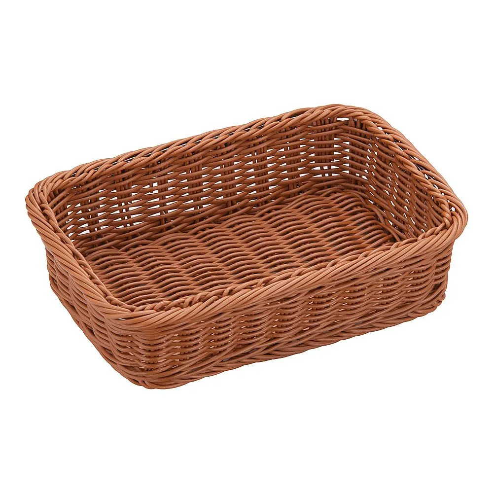 62-6581-73　Resin Basket Square Brown 91-097B
