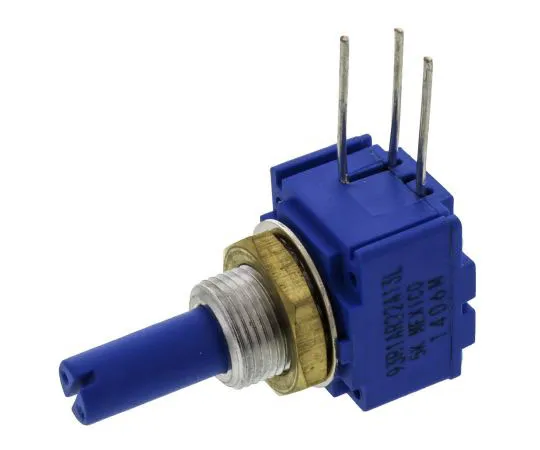 63-7609-86　Bourns1GangRotaryCermetPotentiometer用6mmDia。轴，5kΩ，±10%，2W,线性93R1A-R22-A13L　93R1A-R22-A13L