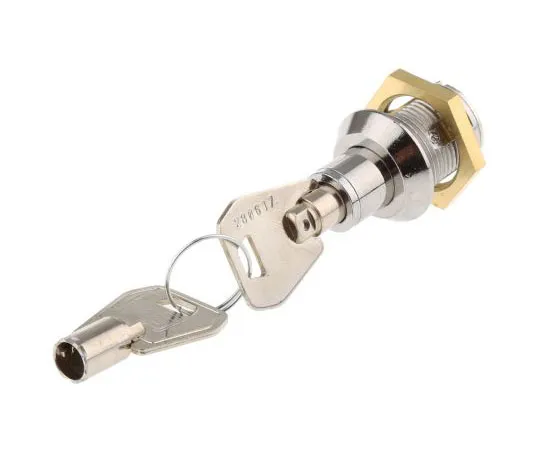 63-7497-53　Euro-Locksa Lowe&Fletcher group Company Panel to Tongue Depth 22.5mm Chrome Plated Tumbler Lock, Key to unlock　4361-1400BA