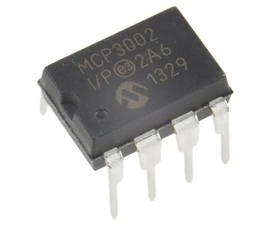63-7668-37　微芯片MCP3002-I/P, 10位串行ADC伪差分，单端输入，8针PDIP　MCP3002-I/P