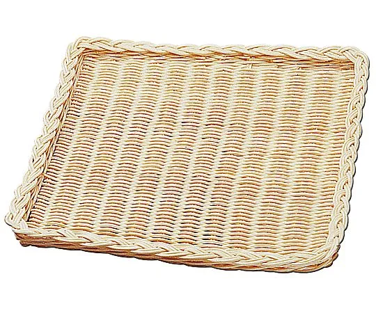 69-5193-04　Rattan Shallow Type Basket Y-12N 310 x 310 x H25　8357900