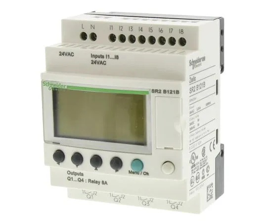 63-7572-40　施耐德电气Zelio逻辑模块，24 V交流继电器，8倍输入，4倍输出显示　SR2B121B