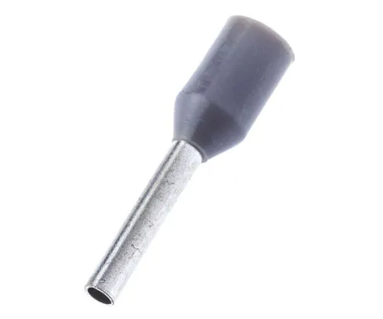 63-7603-12　RS PRO绝缘压紧靴带铁，8mm针长，1.5mm针径，0.75mm2线材尺寸，灰色　513-2590