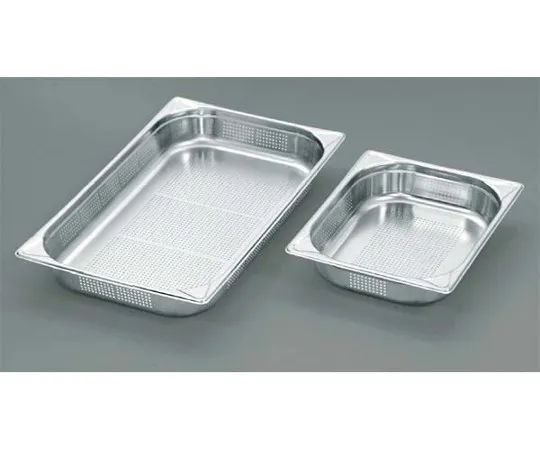 63-7112-58　EBM 18-8 Light-Hole Gastronome Pan Reinforced with Overlap Prevention 1/2 65 mm　8852901