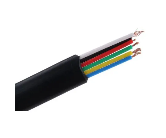 63-7605-28　RS PRO 50m 6芯电话线，无屏蔽阻燃剂，30 AWG黑护套，0.066 mm2 CSA　518-5746