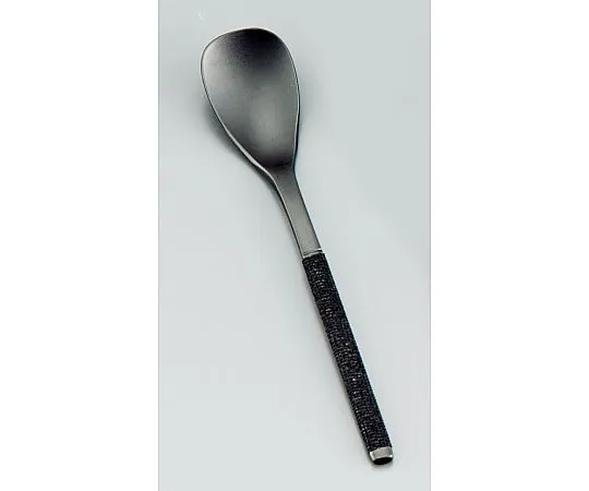 62-6721-47　Stainless Steel Cloth Clothes Cutlery Saya Japanese Spoon (Wasaji) Jet Black