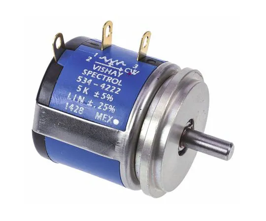 63-7560-25　Vishay 1 Gang 10旋转缠绕电位器，直径3.18 mm。轴，5kΩ，±5%，2W,线性534S1502JC4222　534S1502JC4222
