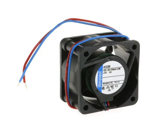 63-7557-74　ebm-papst400J系列轴向风扇，40 x 40 x 25.4mm,22m3/h, 3W, 12 V直流　412JH