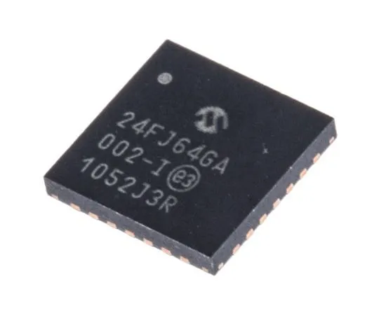 63-7660-64　单片机PIC24FJ64GA002-I/ML, 16位PIC单片机，32MHz, 64 kB闪存，28-PinQFN　PIC24FJ64GA002-I/ML