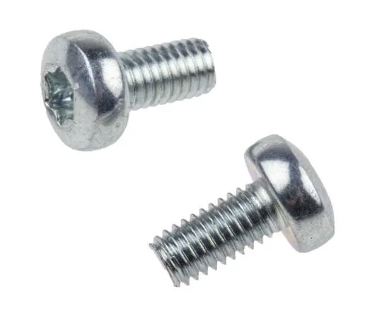 63-7573-72　镀锌透明钝化盘钢防夹安全螺丝，M3×6mm　482-7893