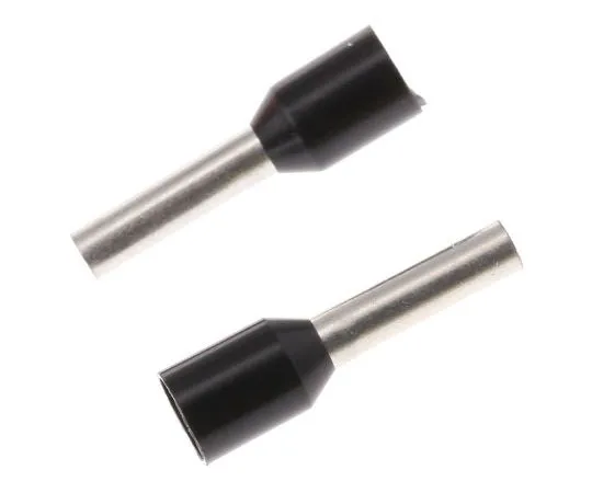 63-7681-83　TE Connectivity绝缘折边Bootlace铁圈，8mm针长，1.7mm针直径，1.5mm2线材尺寸，黑色　1-966067-2