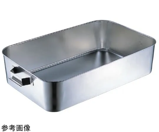 67-2402-52　18-8 School Lunch Tray with Fixed Handle Polished Approx. 36 L　SH-6038-7K