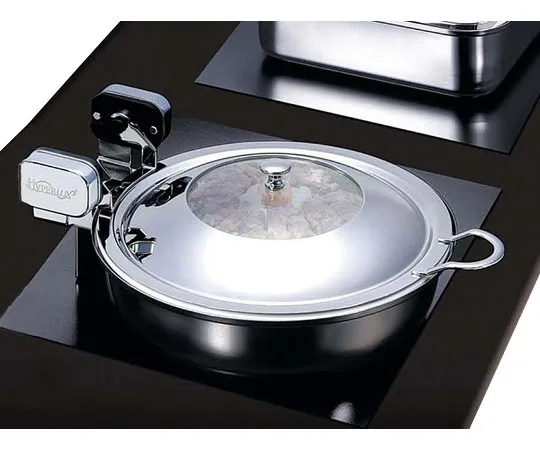 63-7160-39　Hyperlux Round Electromagnetic Server Stainless Steel Lid Type (Normal Hinge) 34 cm 643　3884300