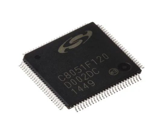 63-7612-02　Silicon LabsC8051F120-GQ,8位8051微控制器，100MHz, 128 kB闪存，100PinTQFP　C8051F120-GQ
