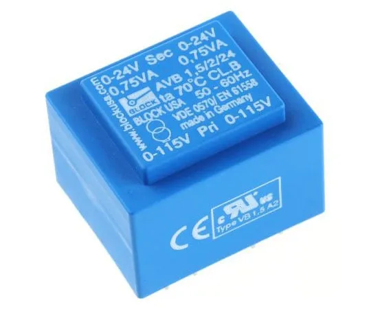 63-7663-67　24V交流2孔PCB变压器输出，1.5VA　AVB1.5/2/24