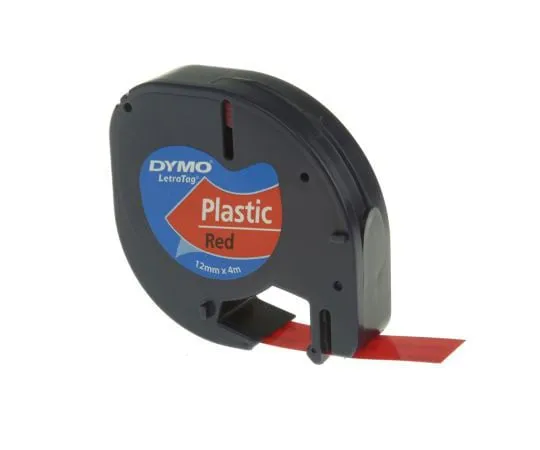 63-7502-82　Dymo Black on Red Label Printer Tape, 12 mm Width, 4 m Length　S0721630