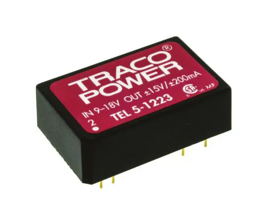 63-7562-59　TRACOPOWER TEL 5 5W隔离直流-直流换流孔，电压在9→18 V直流，电压输出±15V直流　TEL 5-1223