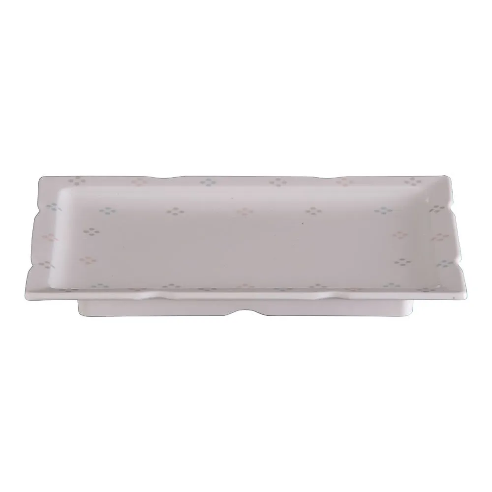 62-6849-87　Melamine Hanamon Long Square Dish　M-337-KA