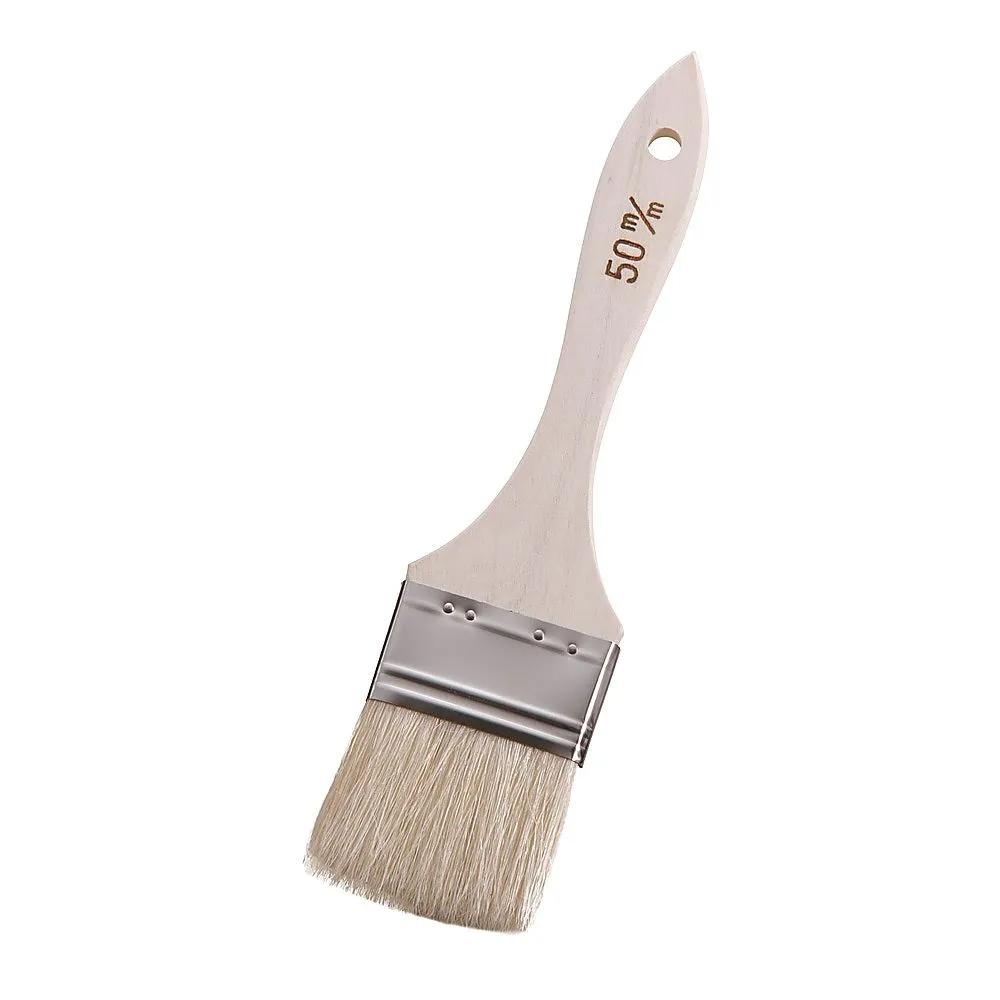 62-6555-67　Wooden Pattern Thick-Ended Cake Hira Hake (Pork Hair) 50 mm
