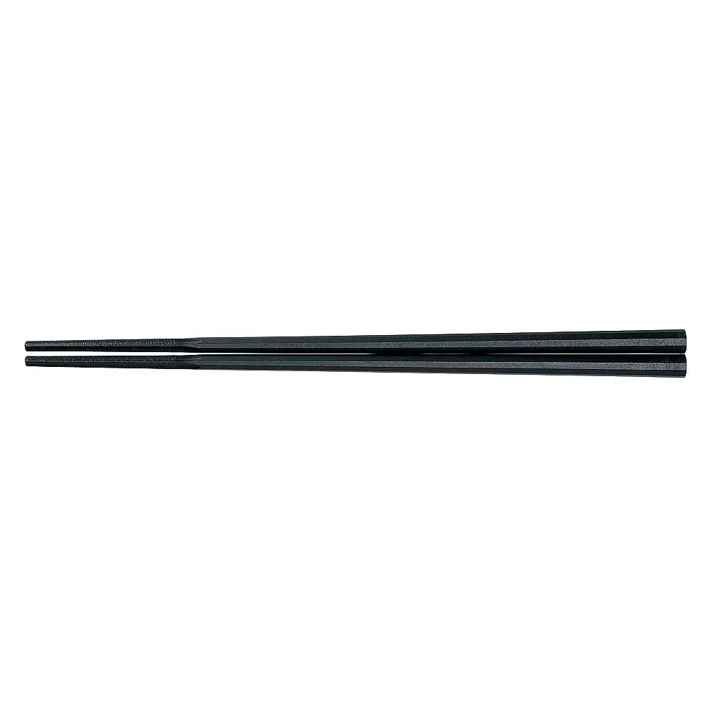 62-6727-71　10 Square Gurumen Chopsticks 23 cm Black　GM-4004