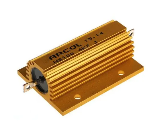 63-7637-23　ArcolHS100系列铝合金厚板轴向线材贴装电阻，4.7kΩ±5% 100W　HS100 4K7 J