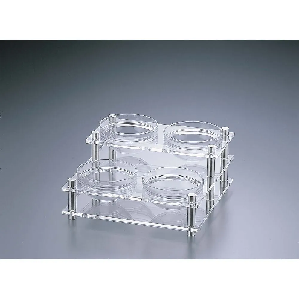 62-6670-77　Acrylic Condiment Stand 2-Step 4-Hole　B30-2