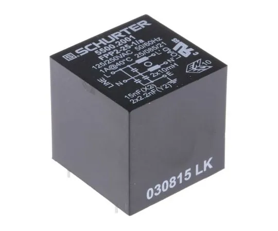 63-7585-69　Schurter FPP2系列1A 250 V交流电60Hz通孔RFI滤波器，带Pin端子　5500.2001