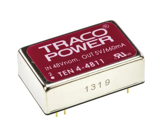 63-7500-98　TRACOPOWER 10 4 4W隔离直流-直流换流孔，电压在18→72 V直流，电压在5V直流　TEN 4-4811