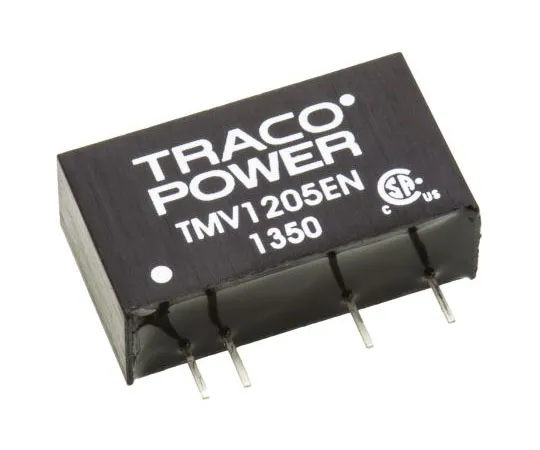 63-7658-47　TRACOPOWER TMV EN 1W隔离DC-DC转换器通过孔，电压在10.8→13.2 V直流，电压在5V直流　TMV 1205EN