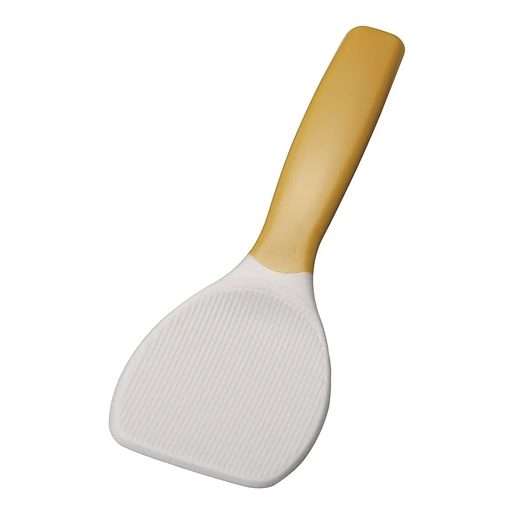 62-6472-30　Antimicrobial Magic Shamoji 19 cm Yellow (Grooved, Fluorinated)　BSY5403
