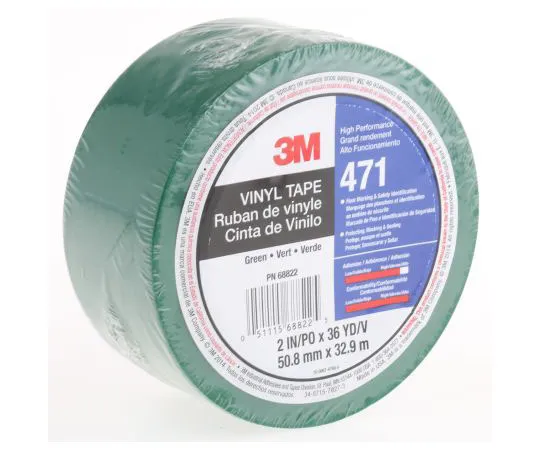 63-7667-22　3M 471绿色乙烯车道标记胶带，50mm x 33m　471 vert 50,8mm x 33 metres