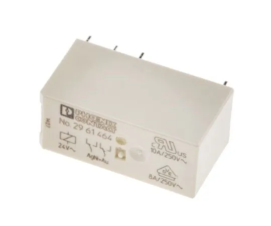 63-7596-21　PhoenixContactREL-MR-24AC/21-21AUDPDT非锁定继电器PCB安装，24V交流线圈，50mA　2961464