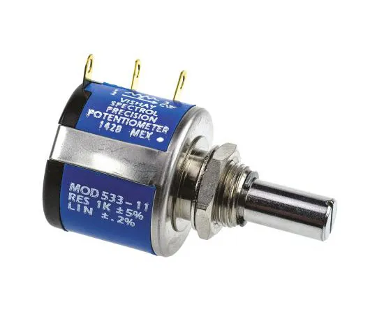 63-7560-17　Vishay 1 Gang 3 Turn旋转缠绕电位器，直径6.35 mm。轴，1kΩ，±5%，1W,线性533B1102JL　533B1102JL