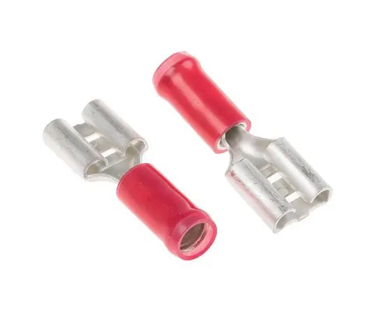 63-7682-02　TEConnectivityPIDG FASTON.250系列红色绝缘压痕收发器，6.35×0.81mm,0.3mm2至1.5mm2,22AWG至　9-160583-5