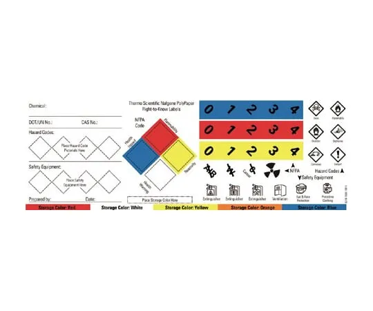 65-5643-31　Chemical Identification Safety Label Set 1 Box (25 Sheets x 1 Pack)　6316-1000JP