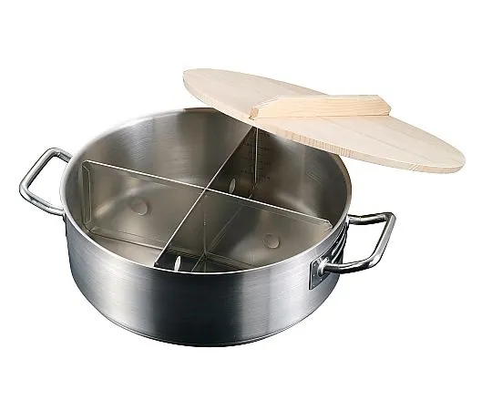 69-5193-21　18-8 Electromagnetic Round Oden Hotpot (4 Partitions)　5614500