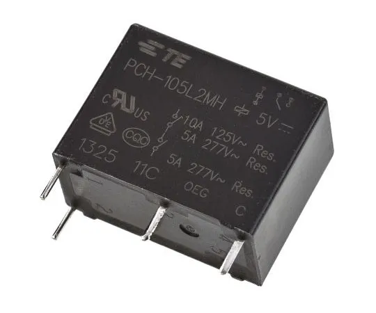 63-7677-73　TEConnectivityPCHSPNO非锁定继电器PCB安装，5V直流线圈，5A　PCH-105L2MH,000